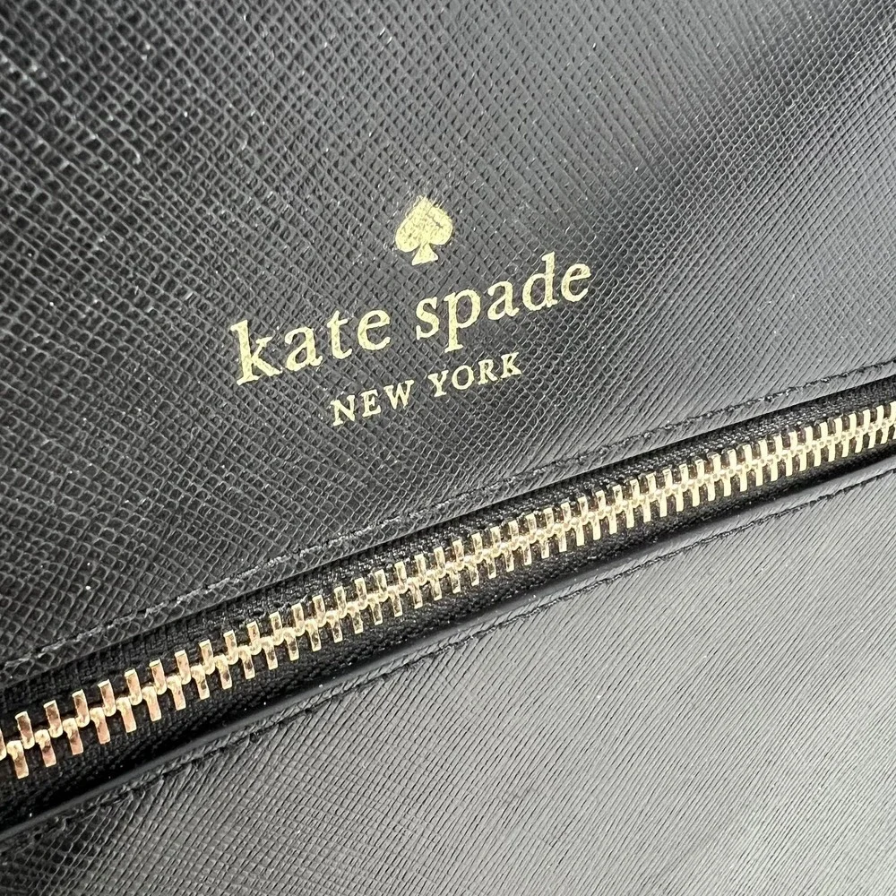 Kate‎ Spade Sadie North South Black Saffiano Leather Crossbody Bag K7379